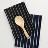 Handduk 1PC Kök Bomull Tea Rengöringsduk Striped Tryckt bord Dinner Servett Party Decor 40x60cm