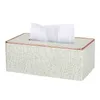 Boîte à tiroirs en papier de luxe léger à motif de marbre, boîte à tiroirs en cuir pour restaurant, salon, boîte à mouchoirs 210326