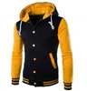 남자 가을 겨울 코트 재킷 outwear 스웨터 슬림 까마귀 따뜻한 후드 패치 워크 스웨터 # 06121 남자 자켓