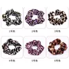 60pc / lot sammet leopard cheetah scrunchie tjejer elastiska gummiband gummi för kvinnor slips hår ring rep hästsvans hållare