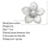 Szpilki, Broszki Caizi Crystal SIMULUATED-Pearl Bukiet Podzeń Pinów Mujer Kostium Biżuteria Rhinestone Flower Broszka Pin Dla Kobiet Ślub X0718