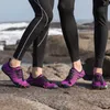 Scarpe a piedi nudi 2019 Large Yoga FitnSport Scarpe per donna antiscivolo Five Toe Water Aqua Shoes Jogging Coppia Sneakers Viola X0728