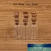 Promotion 50pcs/Lot 3ml Glass Small Clear Cork Bottle Mini Vial For Wedding Holiday Decoration Wooden Lid Empty Pot Sample Jar