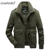 CHAIFENKO Bomber Jacket Parka Coat Hombres Invierno Cálido Cuello de piel de vellón grueso Marca militar Army Tactics 6XL 211217