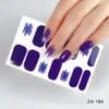 Wholesale 14 Pcs Tips Nail Stickers for Women Girls Gold Stamping Flower Full Nails Sticker Decals