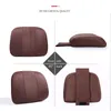 2PC poggiatesta poggiatesta cuscini Memory foam auto forniture indietro Per Maybach S-class Qualità Pelle scamosciata alleviare la fatica Supporto Rely cuscino marrone