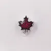 Authentische 925 Sterling Silber Schmuckperlen Love Canada Maple Leaf Emaille Charm Charms Passend für europäische Armbänder im Pandora-Stil Halskette 797207EN07 Annajewel