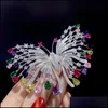 Inna biżuteria do ciała 925 Sterling Sier MTI Color Butterfly Pins Brooch Gine Women Drop dostawa 2021 Vablt