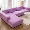 Gemakkelijke opslag Elasticiteit Sofa Cover Extensible Couch Sofacovers Sectional Solid Color Single / Two / Three / Four Seats L-vorm behoefte aan 2 stks 24 kleuren