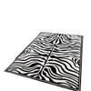 Tapete de tapete de zebra preto peles de animais brancos estampa de esteira tapete de cabeceira de cama Modern home decoração de quarto sofá anti-deslizamento