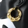 Orecchini Collana ZEADear Parure di gioielli African Fashion Hoop PendentCollana Rame Oro cavo piantato per le donne Regali per feste di nozze