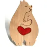 Gratis bij zee eco-vriendelijke houten dierentuin dier speelgoed houten kleine dieren speelgoed cadeau voor Valentines Moeders dagen YT199505