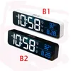 Sveglie digitali a LED con Snooze Temp Time Music Dual Clock Caricatore USB Display a cifre grandi Dimmer di luminosità 210804