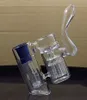 double chamber glass Water bong Hookahs smoking pipe bubbler with arm tree perc for dry herb