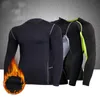 Aismz Hiver Sous-Vêtements Thermiques Hommes Chaud Première Couche Homme Sous-Vêtements Ensemble Compression Polaire Séchage Rapide Seconde Peau Caleçon Long 210910