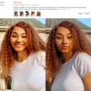 Brązowy/blond Afro peruka z kręconych włosów typu Kinky mongolskie włosy 180 gęstość 13X4 syntetyczna koronka przodu peruka dla czarnych kobiet