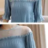 Blusas Mujer De Moda See Through Top Women Sexy Shirt Short Sleeve Summer Blouse Women Chiffon Blouse Shirt Tops Women D06 210426