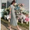 ファッション滑走路の女性のドレス半袖中空アウトレースの花スリムエレガントなパーティードレスvestidos de fiesta 210529