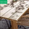 BB 야외 식당 의자 등나무 아이언 레저 단단한 나무 테이블 조합 간단한 현대 가든 캠프 가구