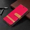 Cowboy Jean Canvas Pu Leather Wallet Flip Cover Case för iPhone 14 13 12 11 Pro Max XS XR 8 7 Plus SE2020