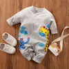 Lente en herfst babyjongen / meisje mooie giraffe print Jumpsuit voor 0-1 jaar 210528