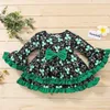 Girl's Dresses Autumn Baby Girls Casual Toddlers Children's Long Sleeve O-Neck Clover A-Lined Princess Loose Midi Outfits 1-4Y