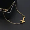 Chokers Simple Cross Pendant CLAVICLE CHAIN ​​KEDA KVINNA SIDA LITA UNIKA HALKANDE SEXY SOMMER SMYCKE DAGLIGT