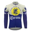 2021 Thermal Retro Corona Beer Cycling Jersey مع Fleece Option261y