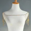 collier épaule chaîne or