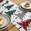 2022 Feliz Ano Corredores De Mesa Decorações De Natal Para Festa De Mesa De Casa Xmas Árvore De Snowflake Impresso Quedas De Mesa Corredor Decoração 211117