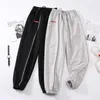 Vår sommar sweatspants kvinnlig lös plusstorlek Streetwear Sport Pant Baggy Fashion Oversize Sports 210531