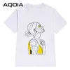 Biała Tshirt Twarzy Streszczenie Proste Kobiety Casual Śmieszne T Shirt Prezent Dla Lady Yong Girl Top Tee Drop Ship Lato Kobiety Topy 210521