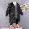 Spring Winter Kids Boys Girls Children Clothing Long Down Jacket Clothes Coat Snowsuit Outerwear Teens Overcoat 211203