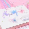 1PC Cute Butterfly Pens Pendant Neutral Pens Kawaii Crystal Gel For Kids Gift School New Office Supplies Stationery GGA4296