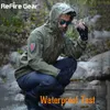 Tactical Soft Shell Camouflage Jacket Set Men Army Waterproof Warm Camo Clothes Military Fleece Coat Windbreaker Clothing Suit X0909