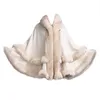 Europestyle Fashion Двойная шуба Пальто накидки с капюшоном вязаный кашемиер плащ кардиган-вариант плюс размер женщин зимний шаль 11 кг 210928