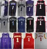 Ретро Баскетбол Трейси McGrady Vintage Jersey 1 MT.zion Christian Wildcats Кэджион Все сшитые Команда Цвет Красный Белый Черный Фиолетовый Синий для Спорт Вентиляторы Мужчины Продажа