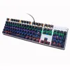 Metoo Edition Mechanical Keyboard 87 Keys Blue Switch Gaming Klawiatury do tabletu Desktop Rosyjski Naklejka