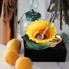 Sunflower Enamel Ceramic Coffee Cup Home Decor Porcelain Butterfly Spoon