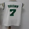 Вышивка 0 Tatum 33 Bird Jersey Дышащий спортивный дешевый 7 Brown 8 Walker Спортивная одежда Джерси Сшитые3169404