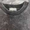 T-shirt dos homens 2021 verão novo engraçado carta negra lavagem velha manga curta homens e mulheres solta marca em torno do pescoço t-shirt