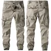 Мужские весенние осенние брюки чистые хлопковые трудовые брюки мужские грузовые брюки мода одежда военные брюки мульти-карманы армейские штаны 211201