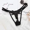 ضمادة جوفاء Dragonfly G-Strings Line Pearl Bevisible Branties Thongs Sexy Women T مرة أخرى الملابس الداخلية للملابس السوداء الأحمر