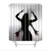 Party Decoration Halloween Horror Shower Curtain HD 3D Tryck Polyester Waterproof Partition Home