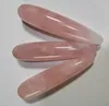 18cm Natural Rose Quartz Crystal Wand Personlighet Rosa Quartz Massage Stick Gemstone Beauty Bar Yoni Healing för kvinnor