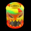 Smoking Colorful Silicone Skin 80ML Thick Glass Dry Herb Tobacco Spice Miller Wax Storage Container Stash Case Portable Jar Grinder Cigarette Holder Accessories