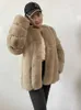 faux Fur Autumn Winter Fur Coat Women Clothes High Quality overcoat Plus Size Thicken Warm Long Coats Female 210910