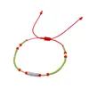 Beaded Strands Go2Boho Striped Bracelet Black Crystal & Red Miyuki Seed Beads Narrow Chain Adjustable Bracelets For Women Jewellery Inte22