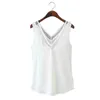 Nieuw Fashion Chiffon Slanke Losse V-hals Sleevelvest Shirt Blouse Tops voor Dames Meisjes CLA88 X0507