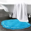 1ピースリーフ形床カーペットキャンディーカラーフットパッドのための浴室のソリッドカラードアマット非スリップバスマットの入り口敷物211109